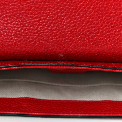 Gucci Pebbled Calfskin Medium Soho Flap Crossbody Vibrant Red 11 of 14