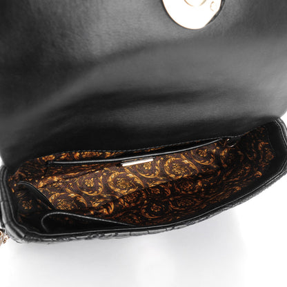 Versace Nappa Barocco Quilted Calliope Vanitas Shoulder Bag Black 5 of 7