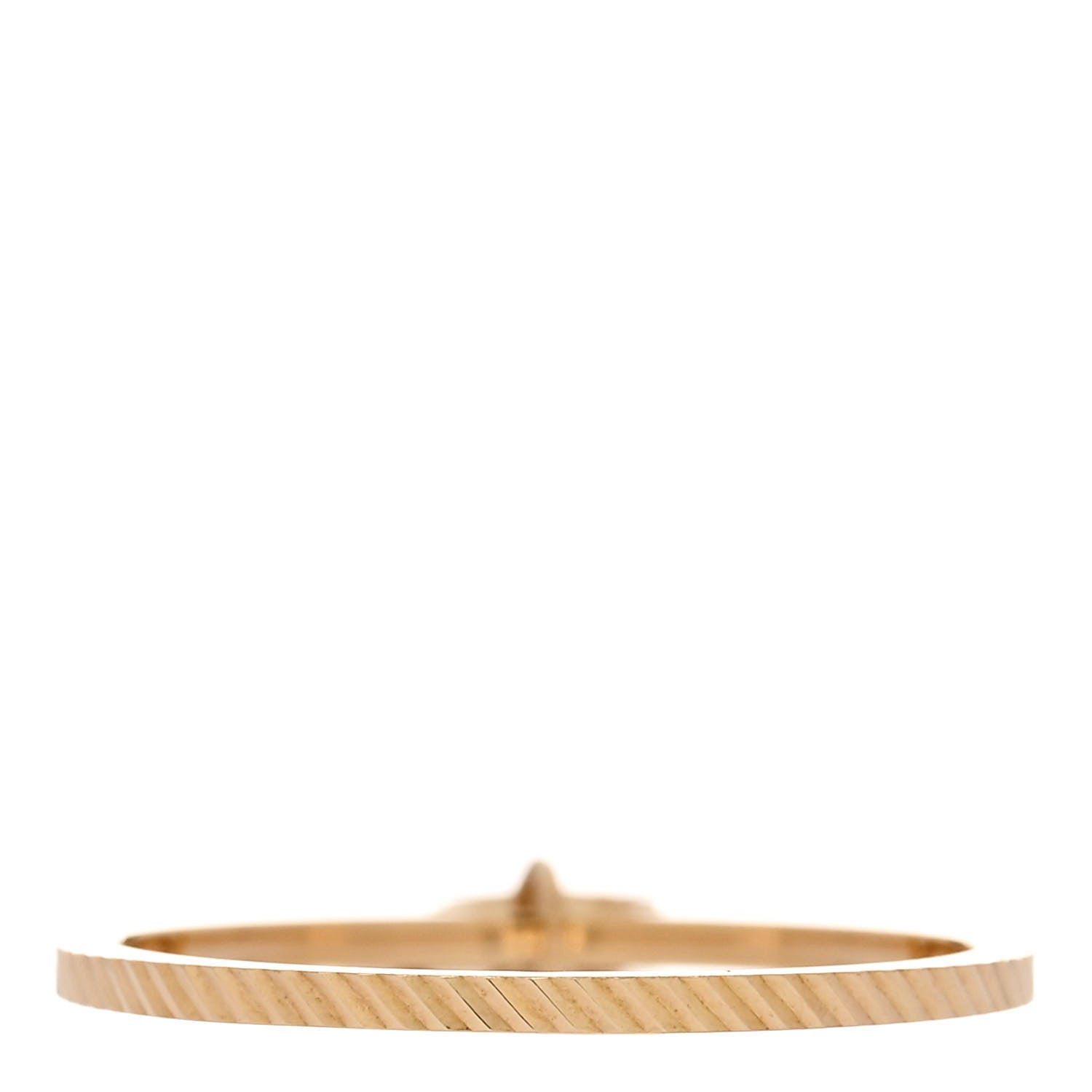 Gucci 18K Yellow Gold GG Running Charm Ring 55 7.25 3 of 6