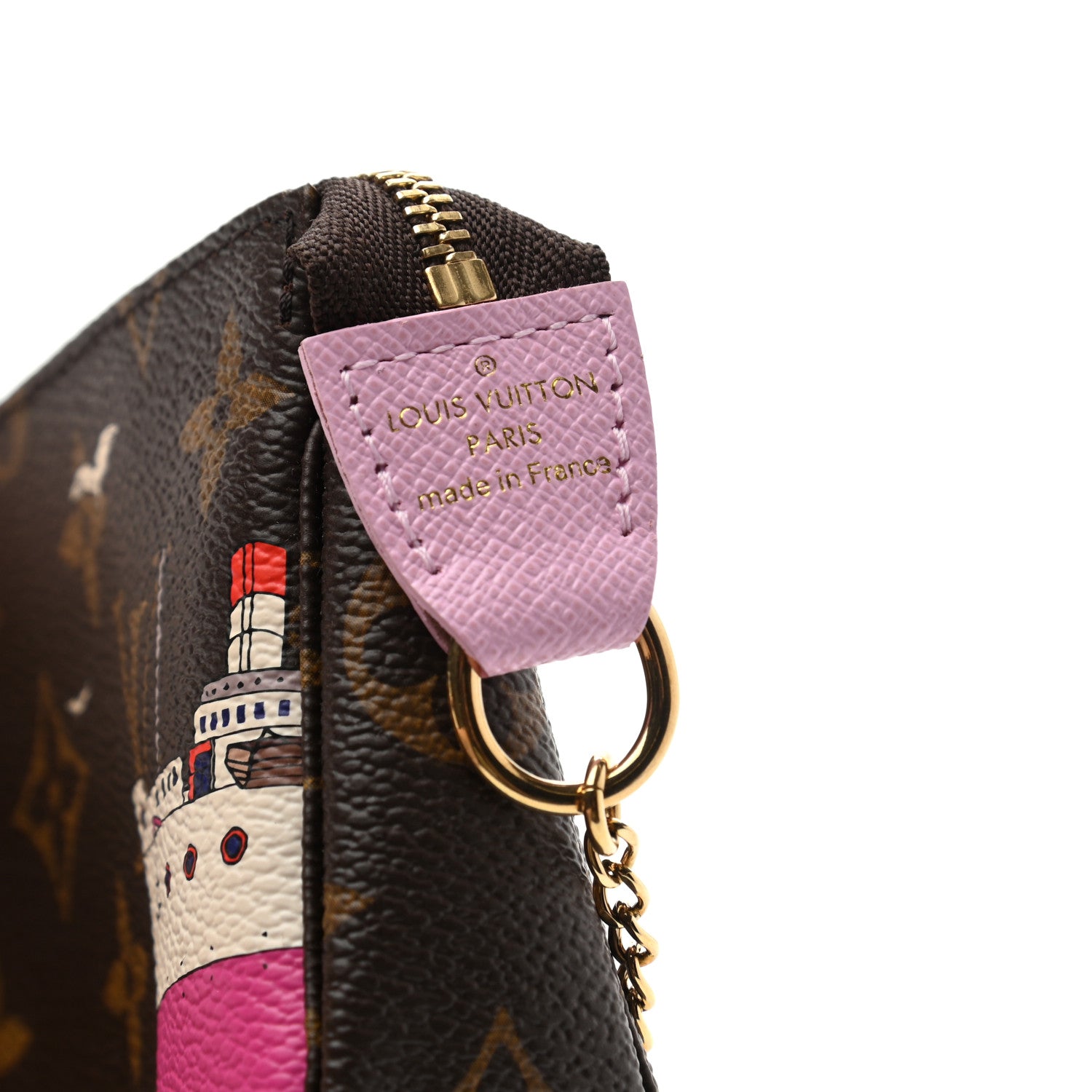 Louis Vuitton Monogram 2016 Christmas Animation Mini Pochette Accessories Rose Ballerine 7 of 7