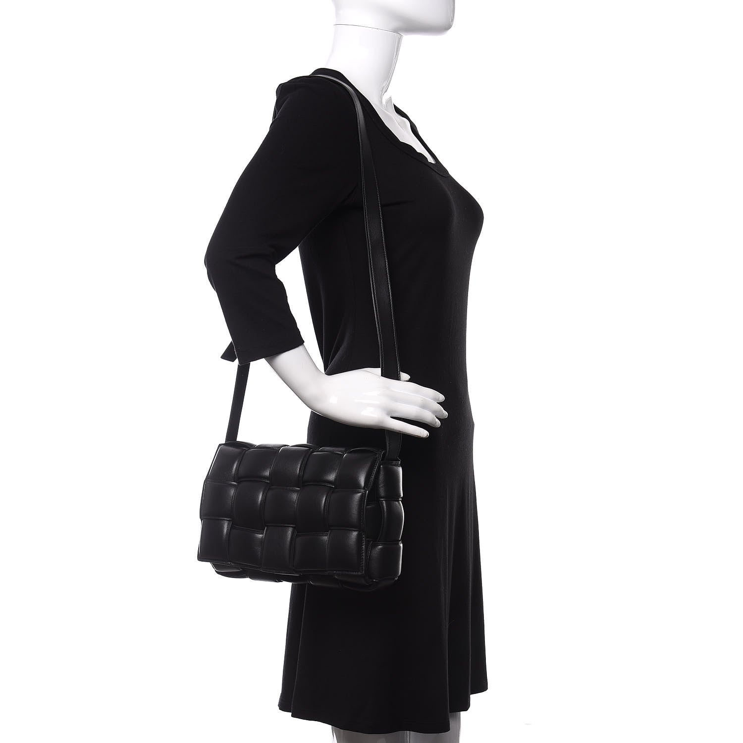 Bottega Veneta Nappa Maxi Intreccio Padded Cassette Crossbody Bag Black 2 of 9