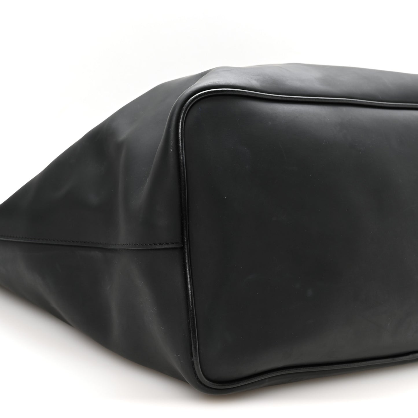 Rubber Effect Large Antigona Tote Black