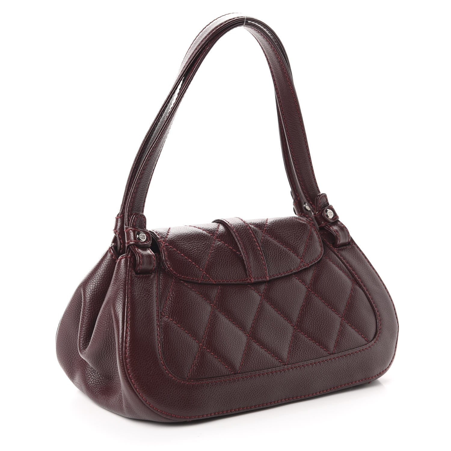 Chanel Caviar Quilted Small Mademoiselle Flap Bag Burgundy 3 of 10