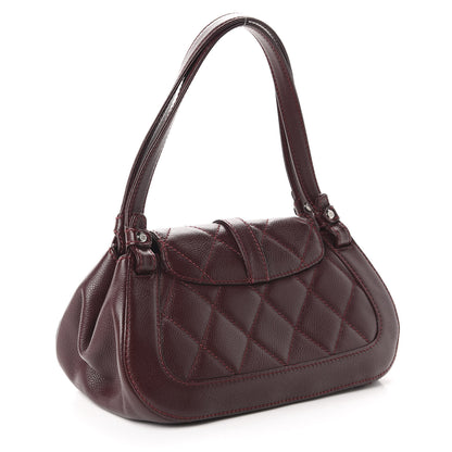 Chanel Caviar Quilted Small Mademoiselle Flap Bag Burgundy 3 of 10