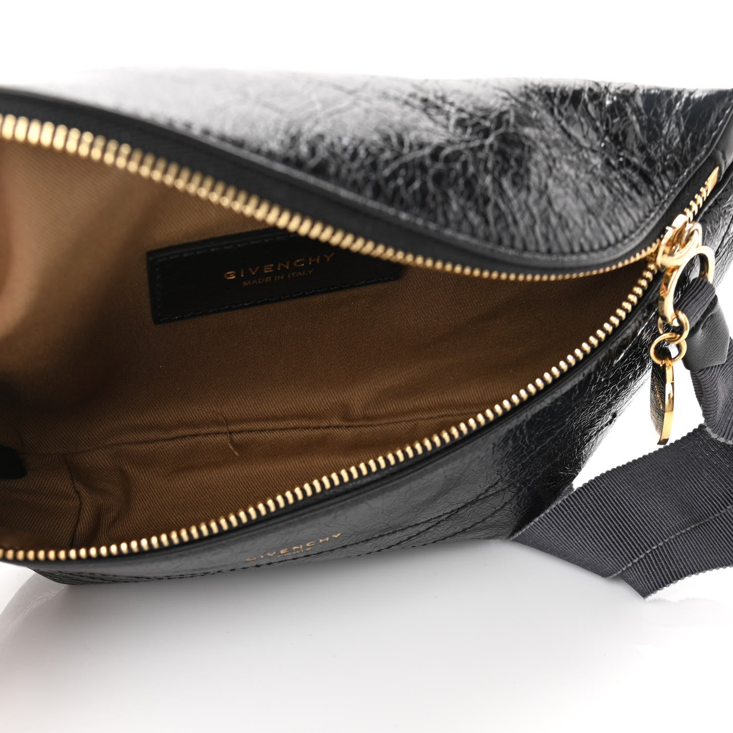Givenchy Crackle Calfskin ID Belt Bag Black 5 of 10