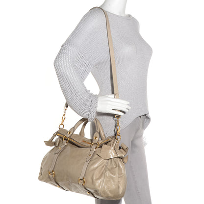 Miu Miu Vitello Lux Medium Bow Bag Pomice 2 of 10