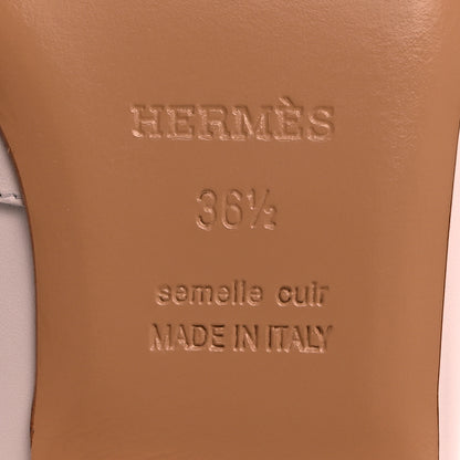Hermes Calfskin Oz Mules 36.5 White 8 of 9