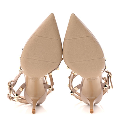 Valentino Garavani Patent Rockstud Ankle Strap 65mm Pumps 37 Poudre 6 of 8