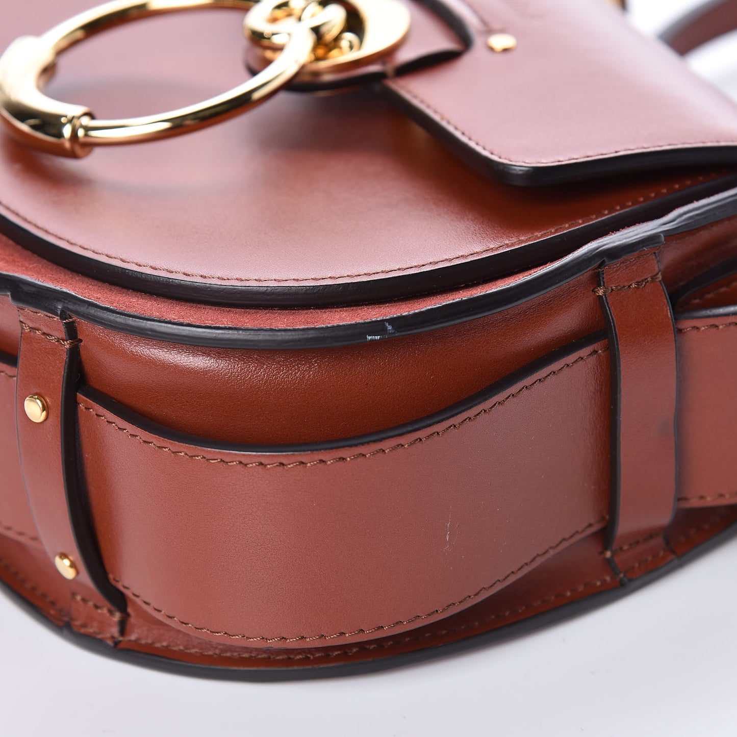 Calfskin Small Tess Bag Sepia Brown