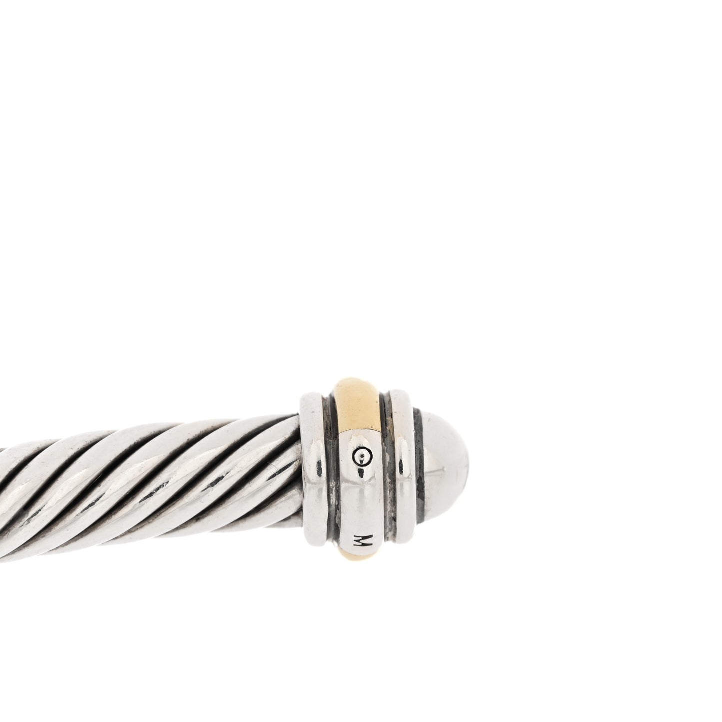 Sterling Silver 18K Yellow Gold 4mm Cable Classics Bracelet