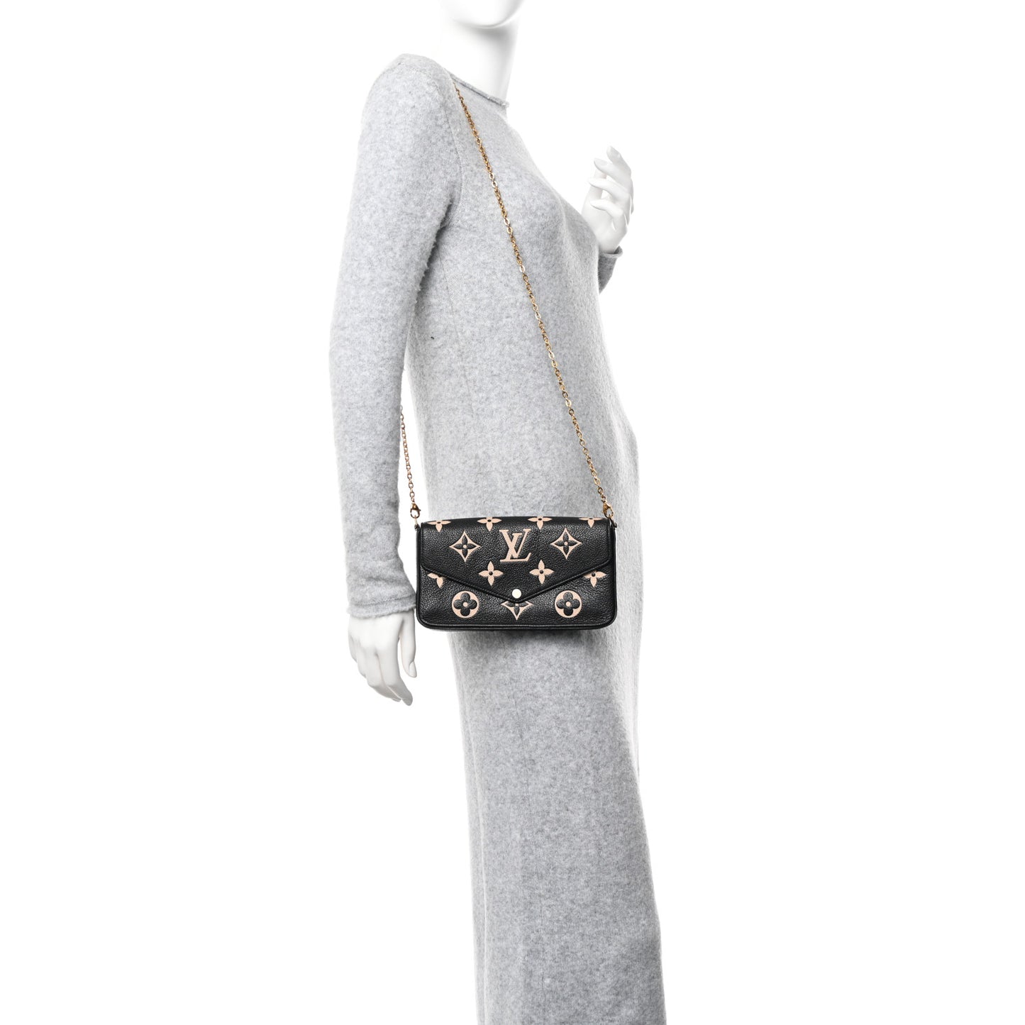 Empreinte Monogram Giant Felicie Pochette Black Beige
