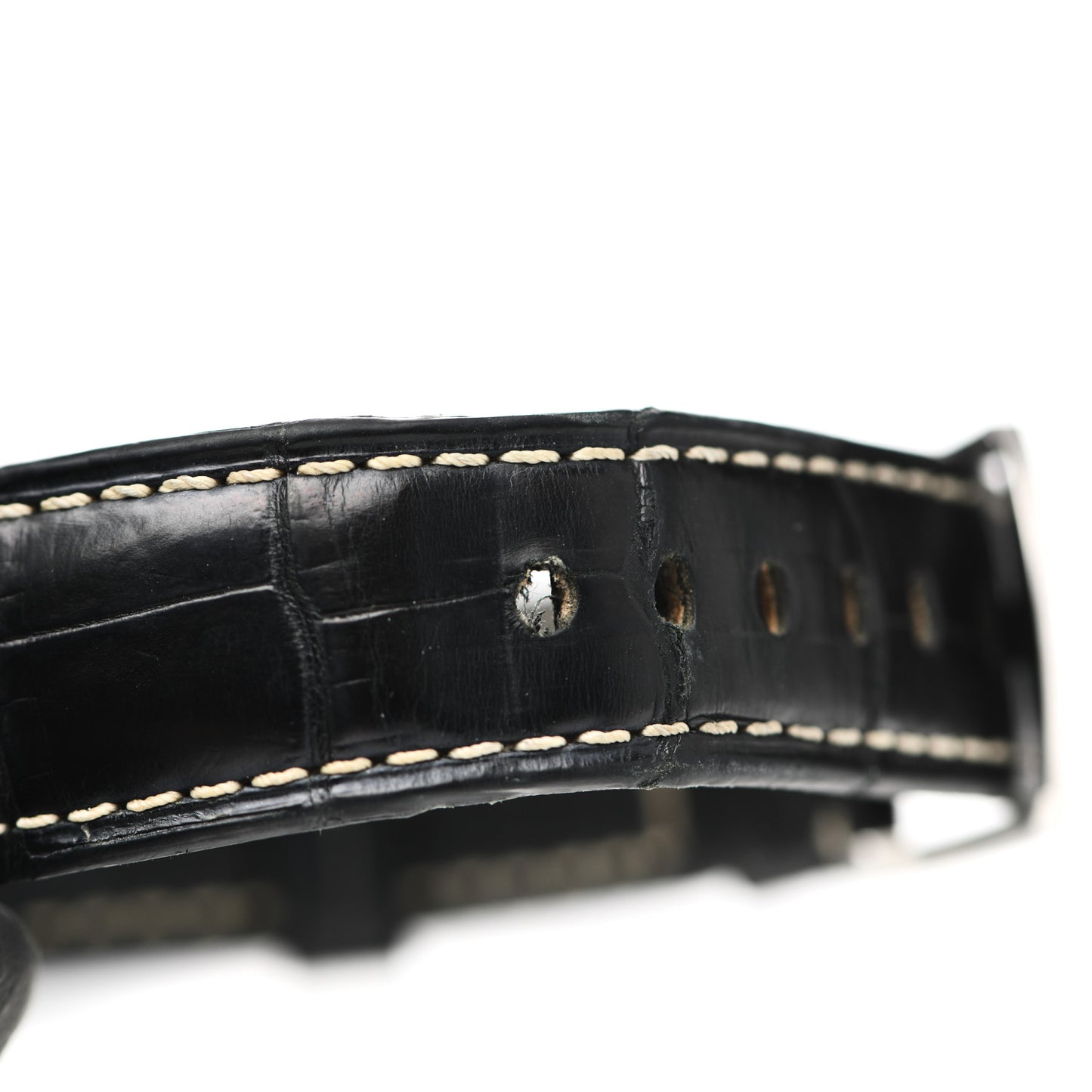 Stainless Steel Alligator 42mm Luminor 1950 3 Day Power Reserve Automatic Watch Black PAM00392