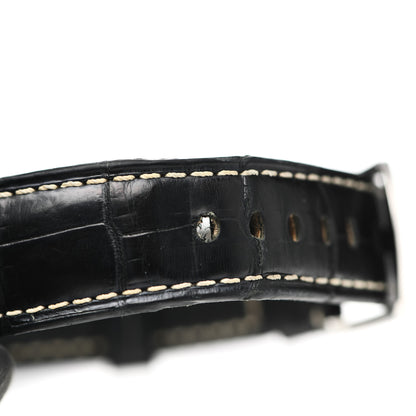 Panerai Stainless Steel Alligator 42mm Luminor 1950 3 Day Power Reserve Automatic Watch Black PAM00392 7 of 8
