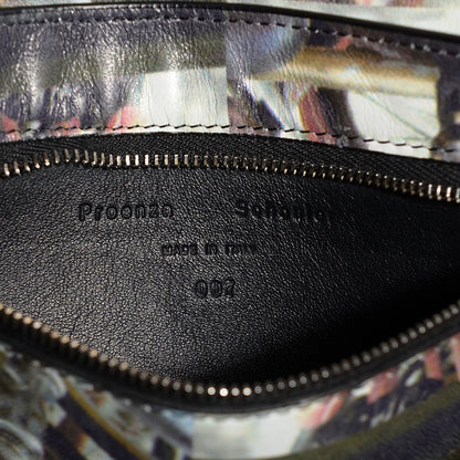 Proenza Schouler Triangle Print Calfskin PS1 Pochette Clutch Black Royal Blue 6 of 8