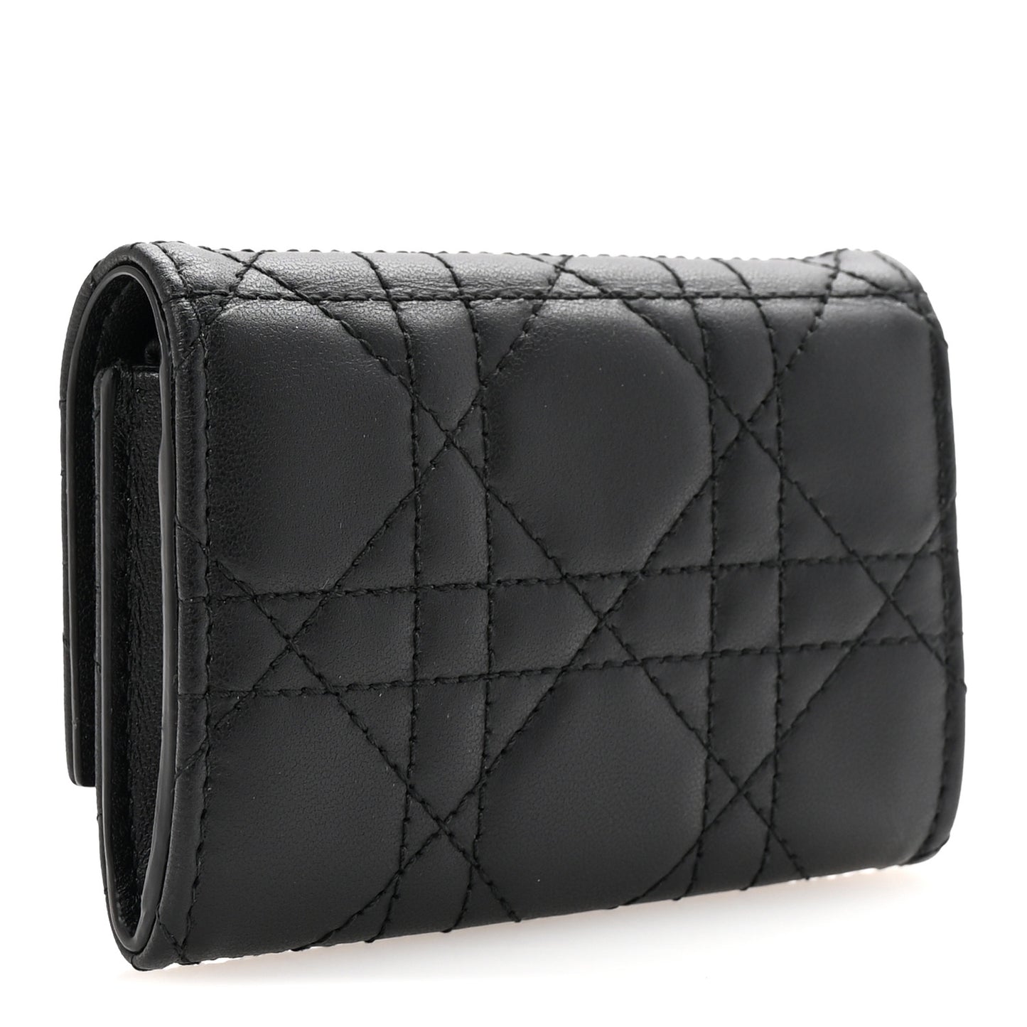 Lambskin Cannage My Dior Glycine Wallet Black