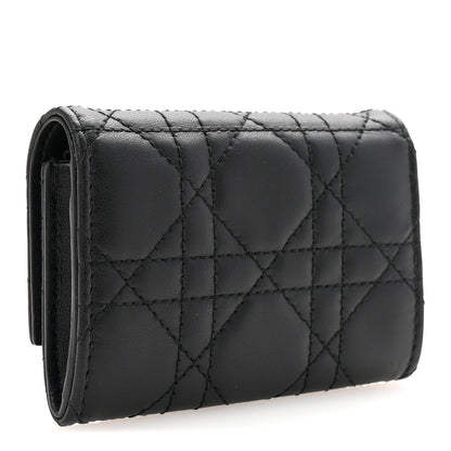 Christian Dior Lambskin Cannage My Dior Glycine Wallet Black 3 of 8