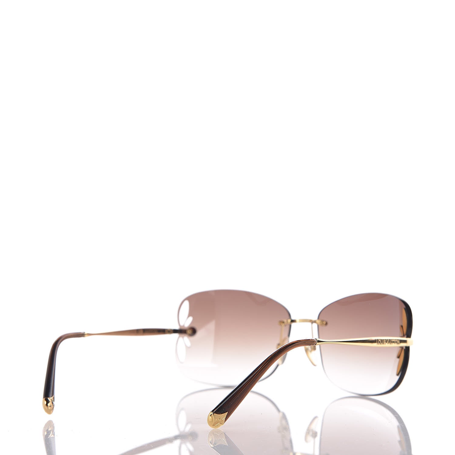 Louis Vuitton Lily Sunglasses Z0371U Brown Glitter 4 of 9