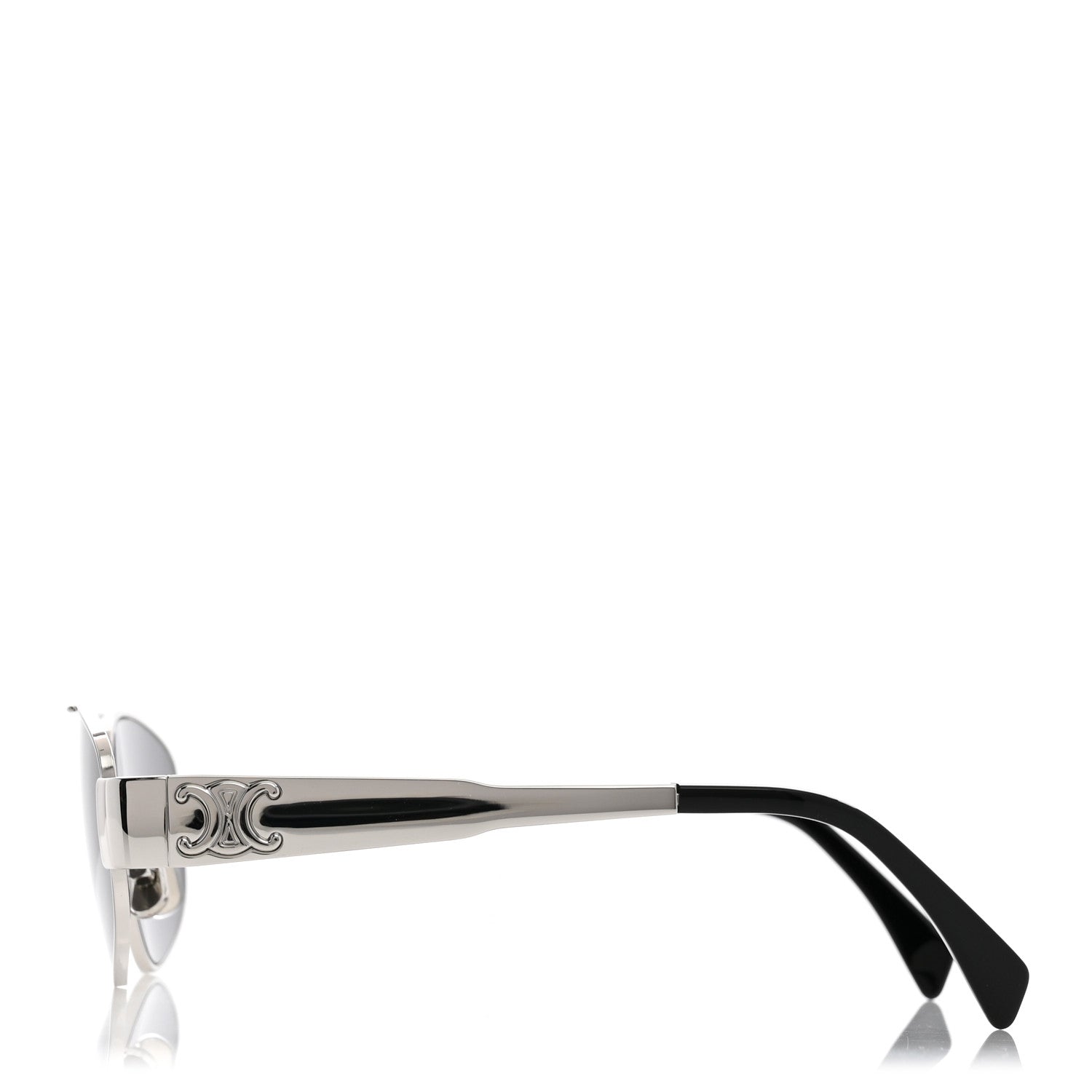 Celine Metal Triomphe 03 Sunglasses CL40281U Silver Smoke 3 of 7