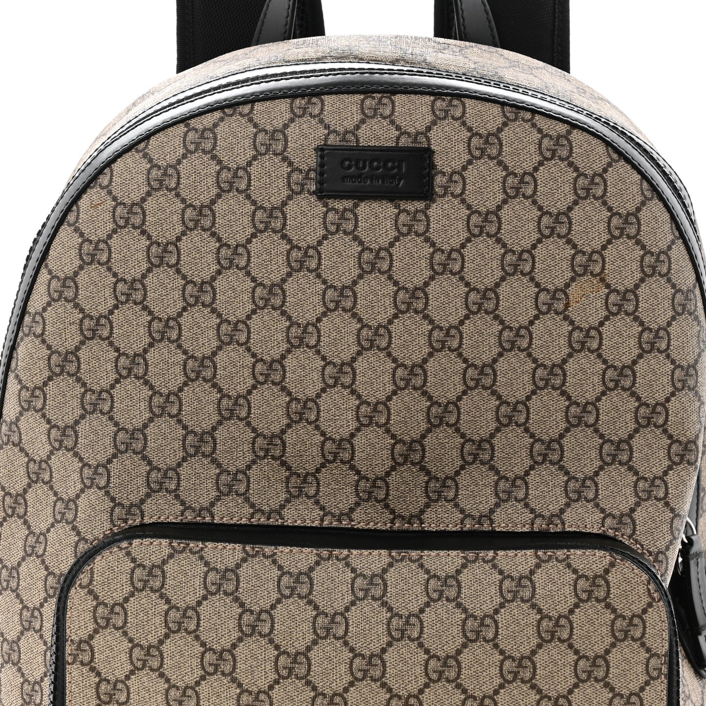 GG Supreme Monogram Medium Backpack Black