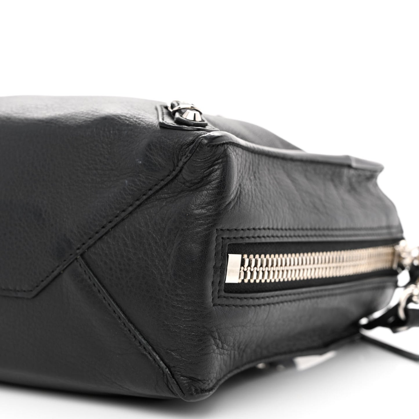 Calfskin Papier Mini A4 Zip Around Tote Black