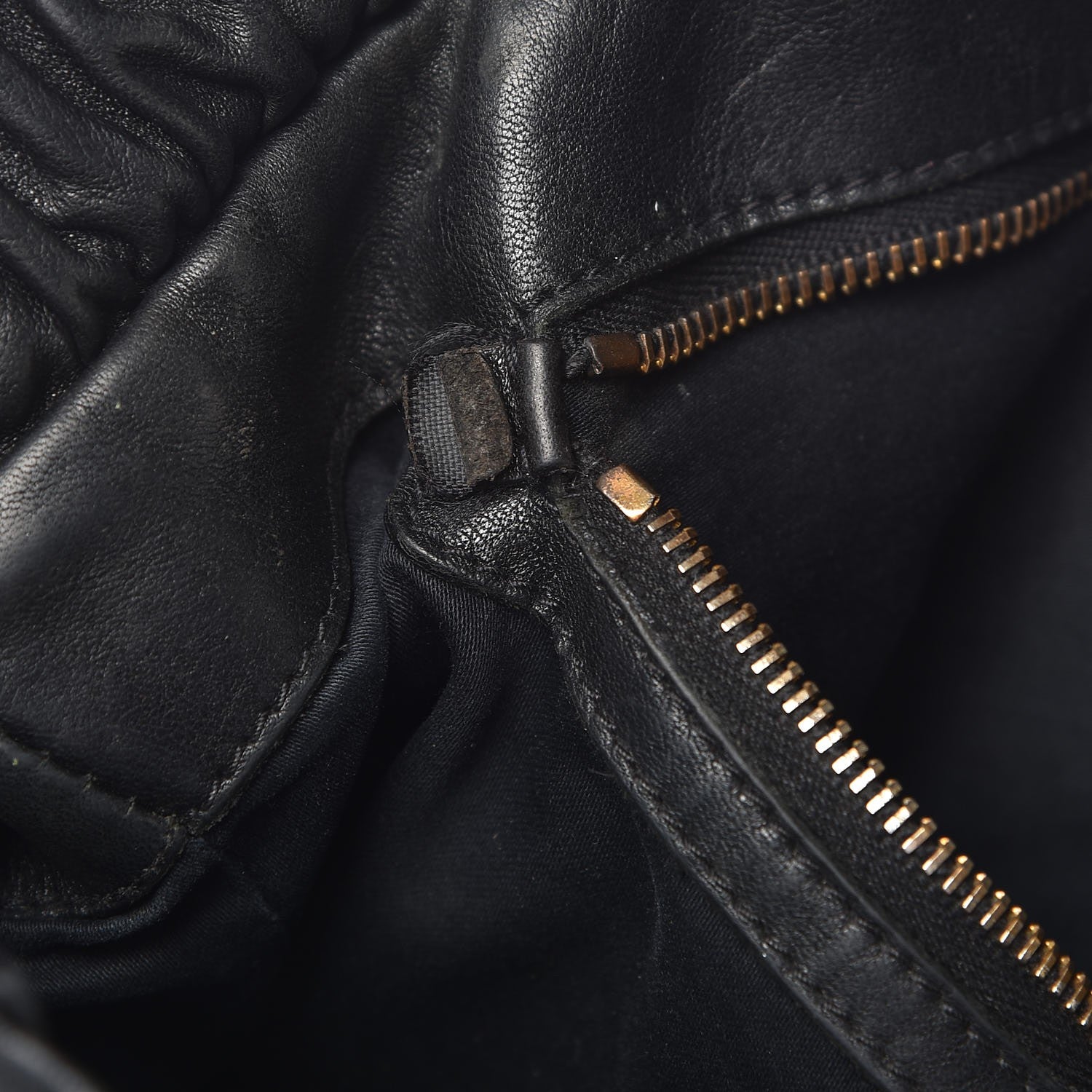 Miu Miu Vitello Lux Gathered Tote Black 7 of 16