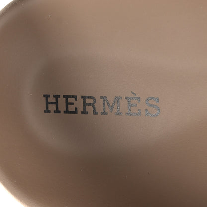Hermes Suede Goatskin Womens Genius Sandals 38.5 Beige Argile 8 of 9