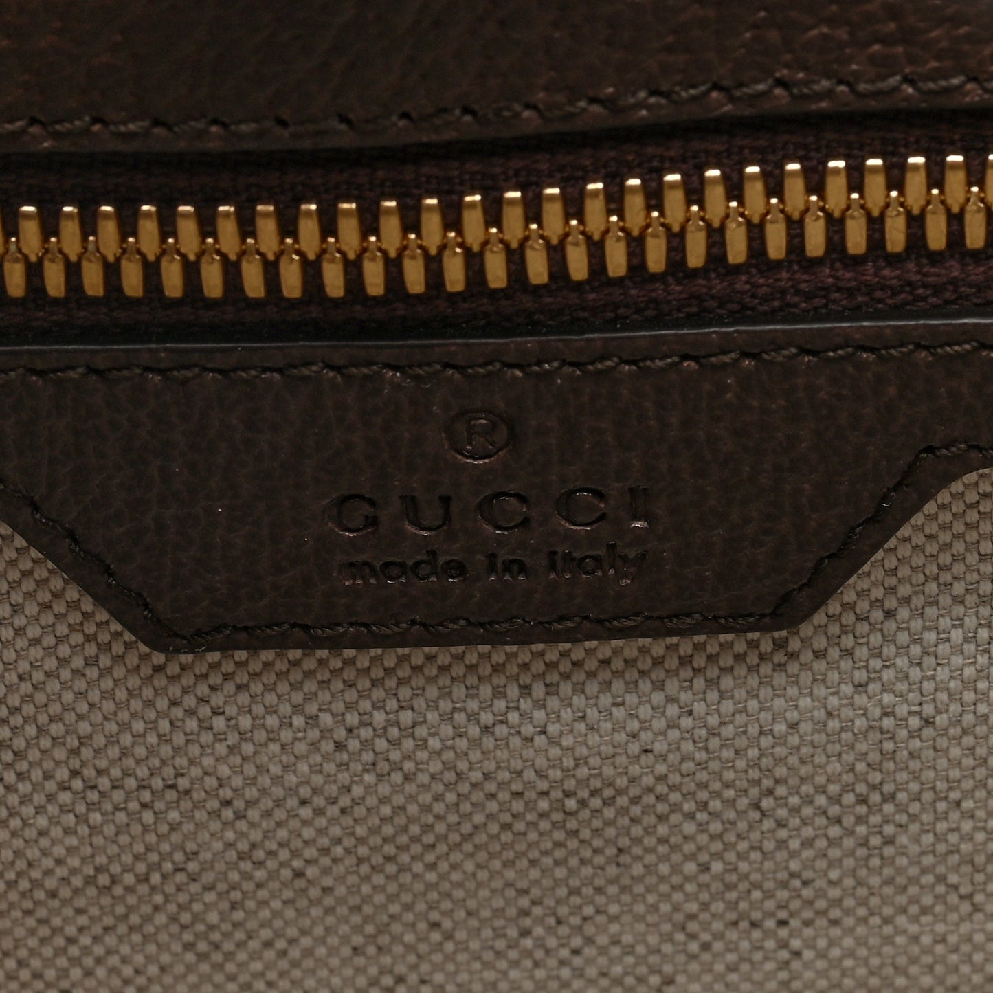 Monogram Jumbo GG Textured Dollar Calfskin Web Tote Bag Camel Ebony New Acero