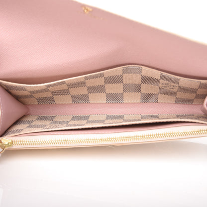 Louis Vuitton Damier Azur Emilie Wallet Rose Ballerine 5 of 8