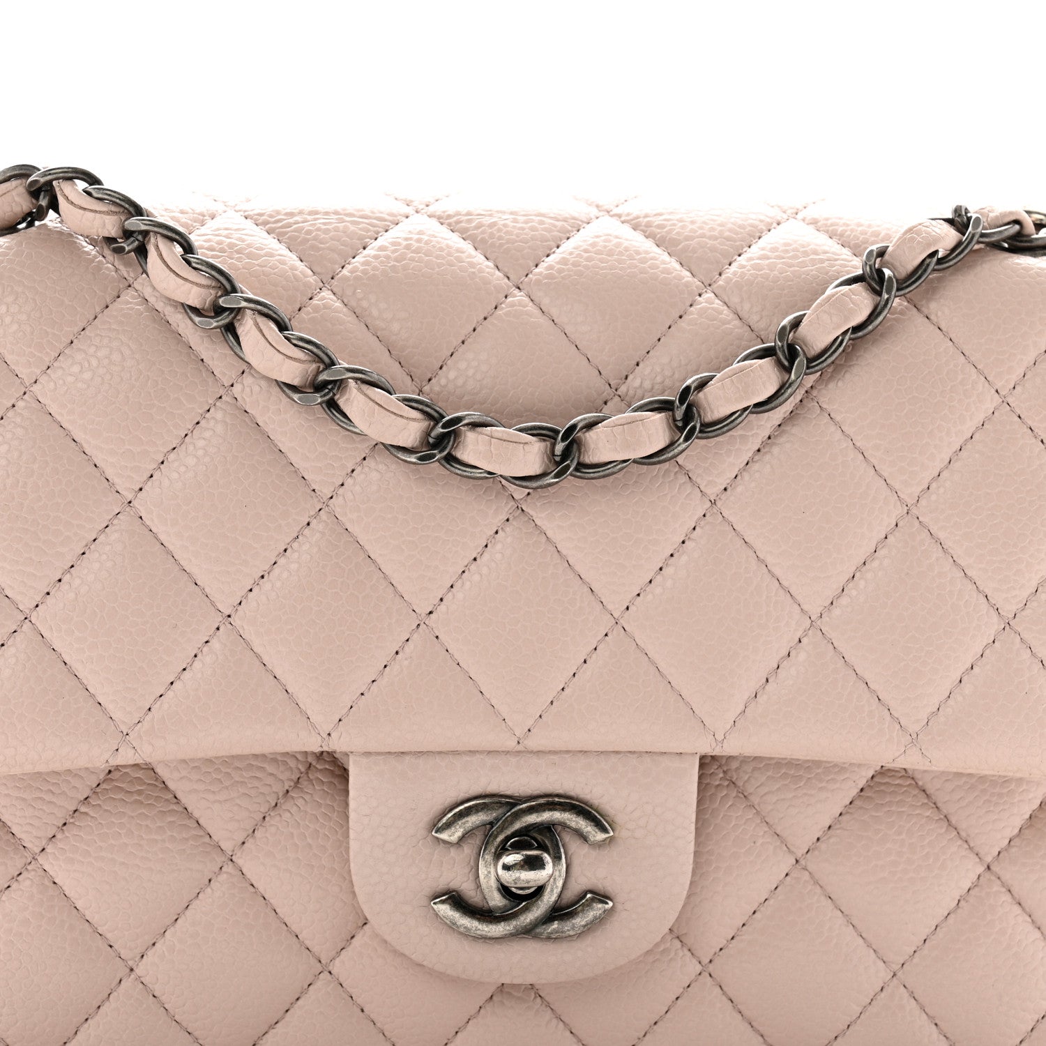 Chanel Caviar Quilted Medium Double Flap Light Pink 8 of 12