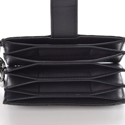 Christian Dior Metallic Patent Micro-Cannage Lady Dior 5-Gusset Card Holder Onyx Black 5 of 8