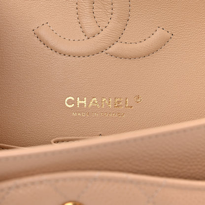 Chanel Caviar Quilted Medium Double Flap Beige 6 of 11