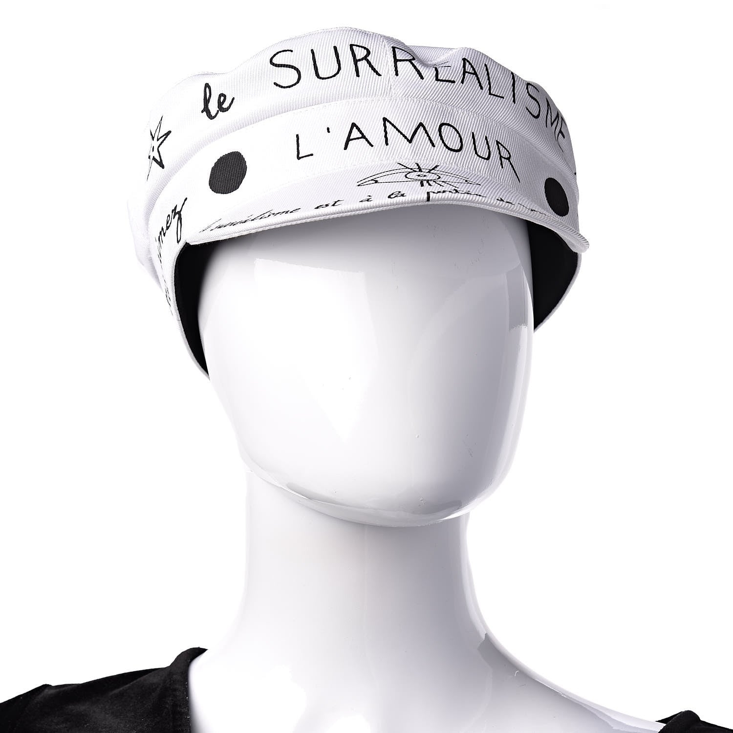 Christian Dior Daydream Words Print Cap Hat 57 White 2 of 11