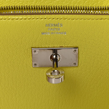 Hermes Chevre Mysore Medium Kelly Wallet Lime 6 of 7