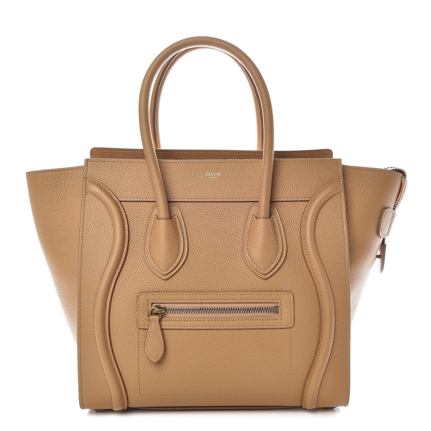 Drummed Calfskin Micro Luggage Cumin