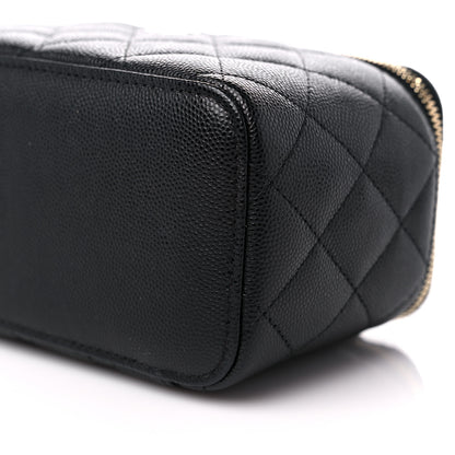 Chanel Caviar Quilted Small Vanity Case With Chain Black 8 of 12