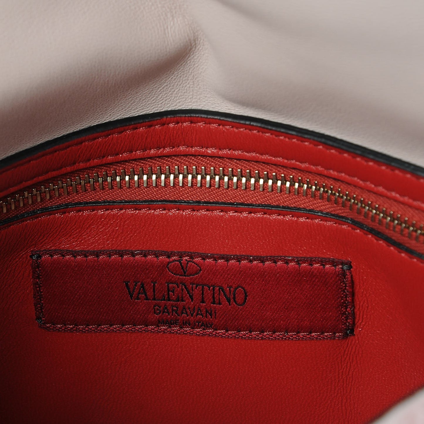 Velvet Medium Rockstud Spike Shoulder Bag Water Rose