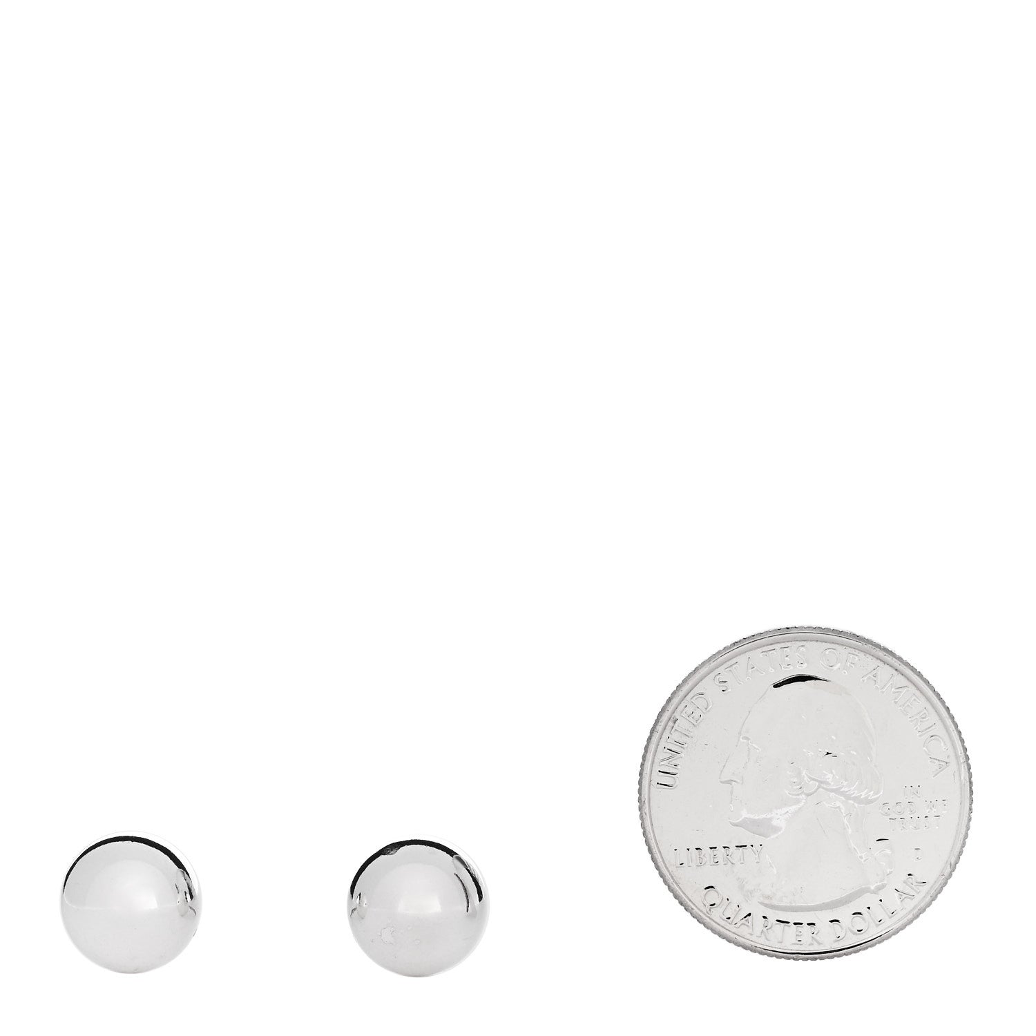 Tiffany Sterling Silver 10mm HardWear Ball Earrings 2 of 4