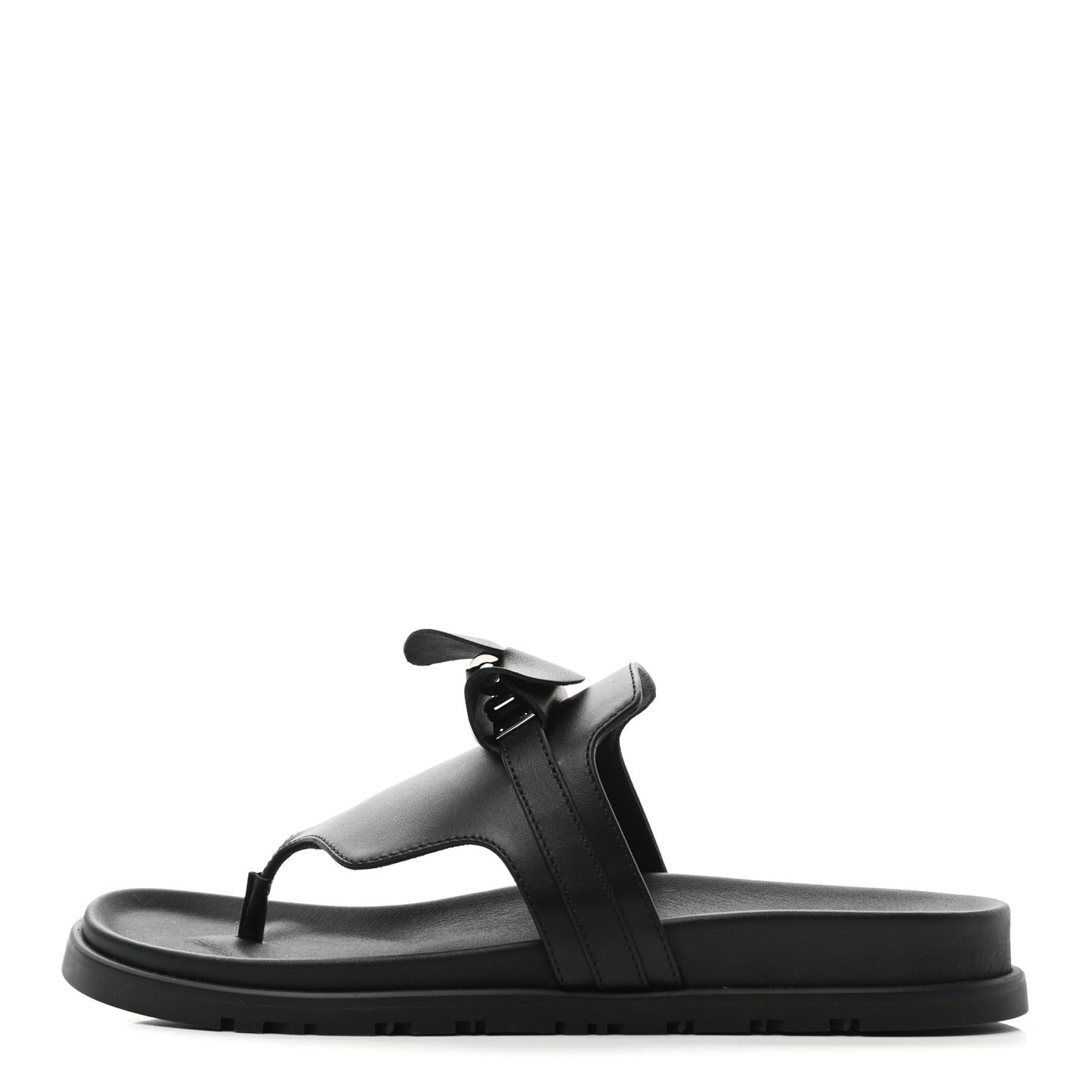 Calfskin Womens Empire Sandals 38 Black