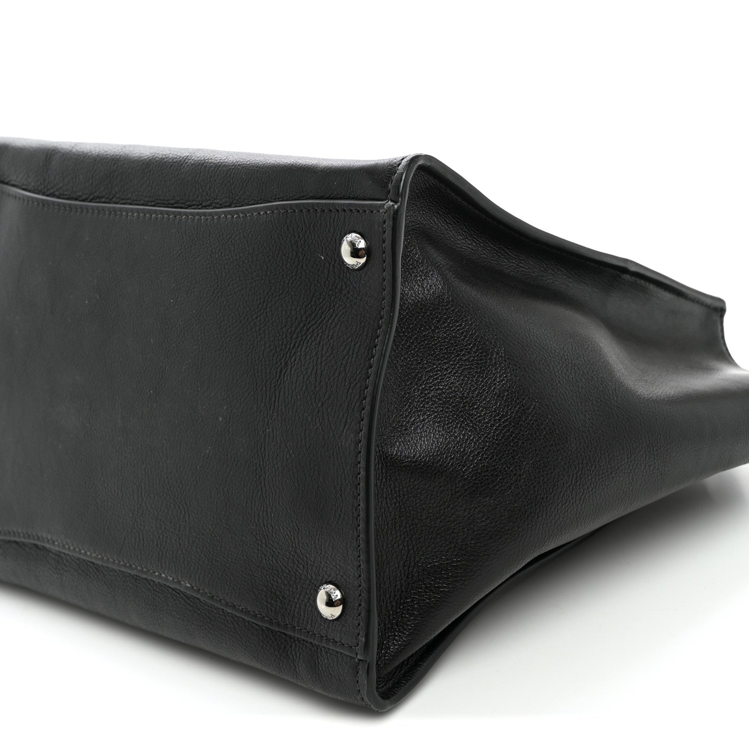 Prada Glace Calf Twin Pocket Tote Black 9 of 9