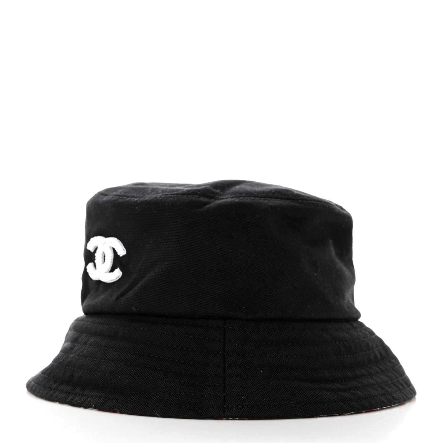 Chanel Cotton Pearl CC Bucket Hat M Black 4 of 8