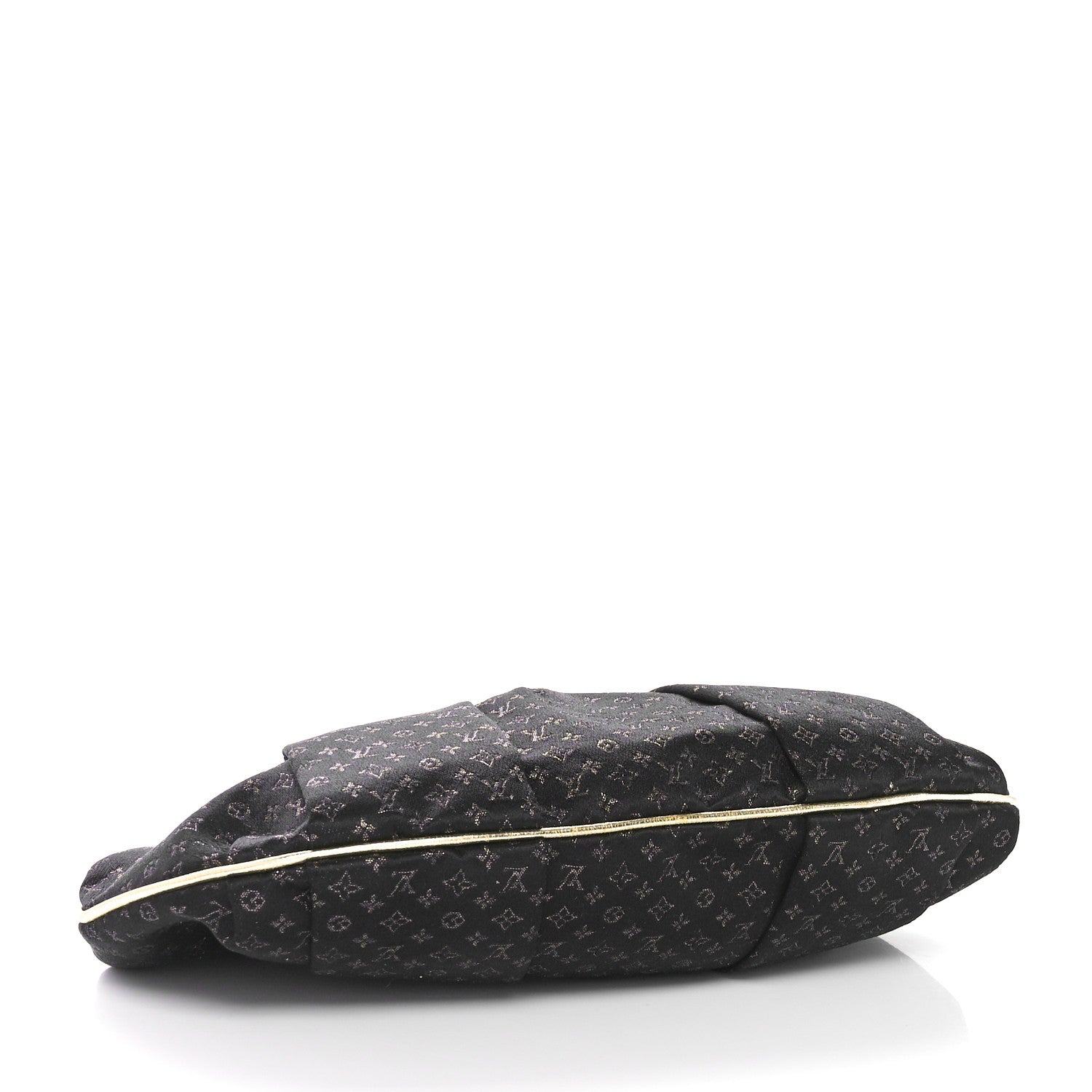 Louis Vuitton Satin Monogram Aumoniere Clutch Black 3 of 8