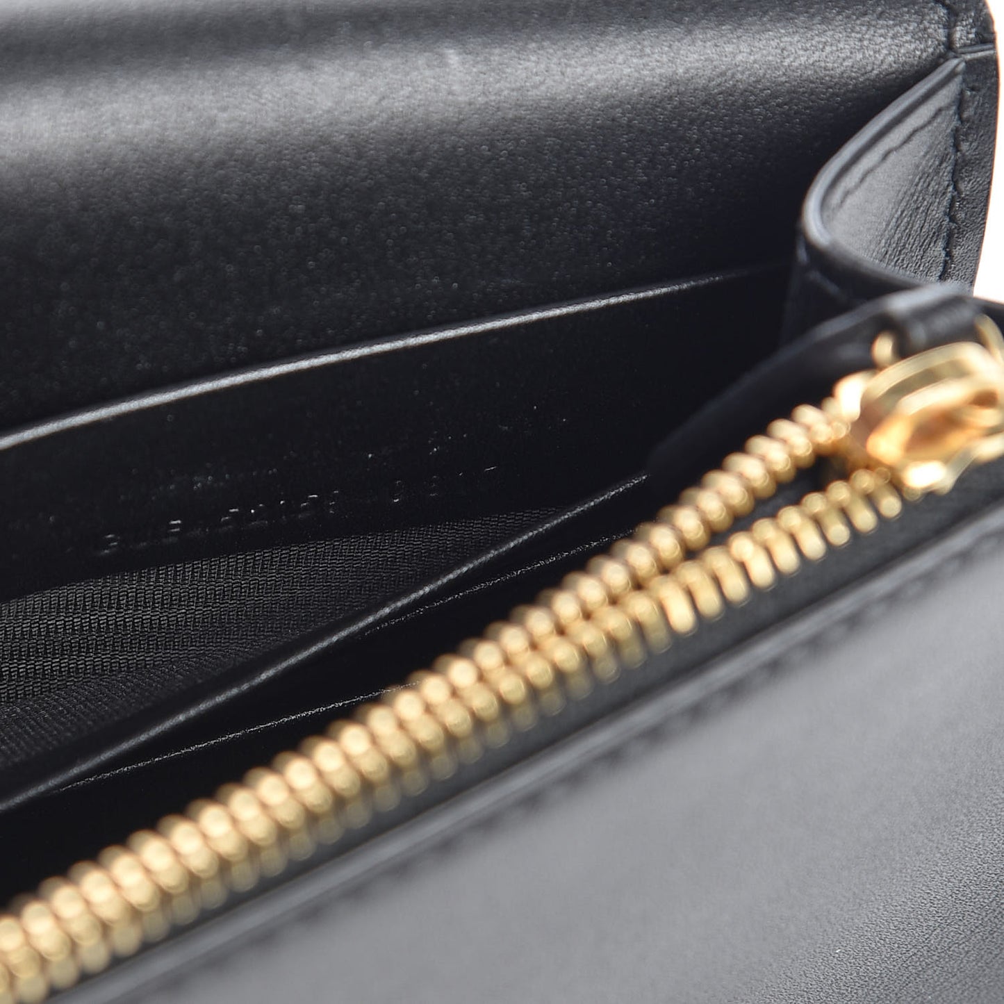 Smooth Calfskin Classic Monogram Kate Tassel Chain Wallet Black