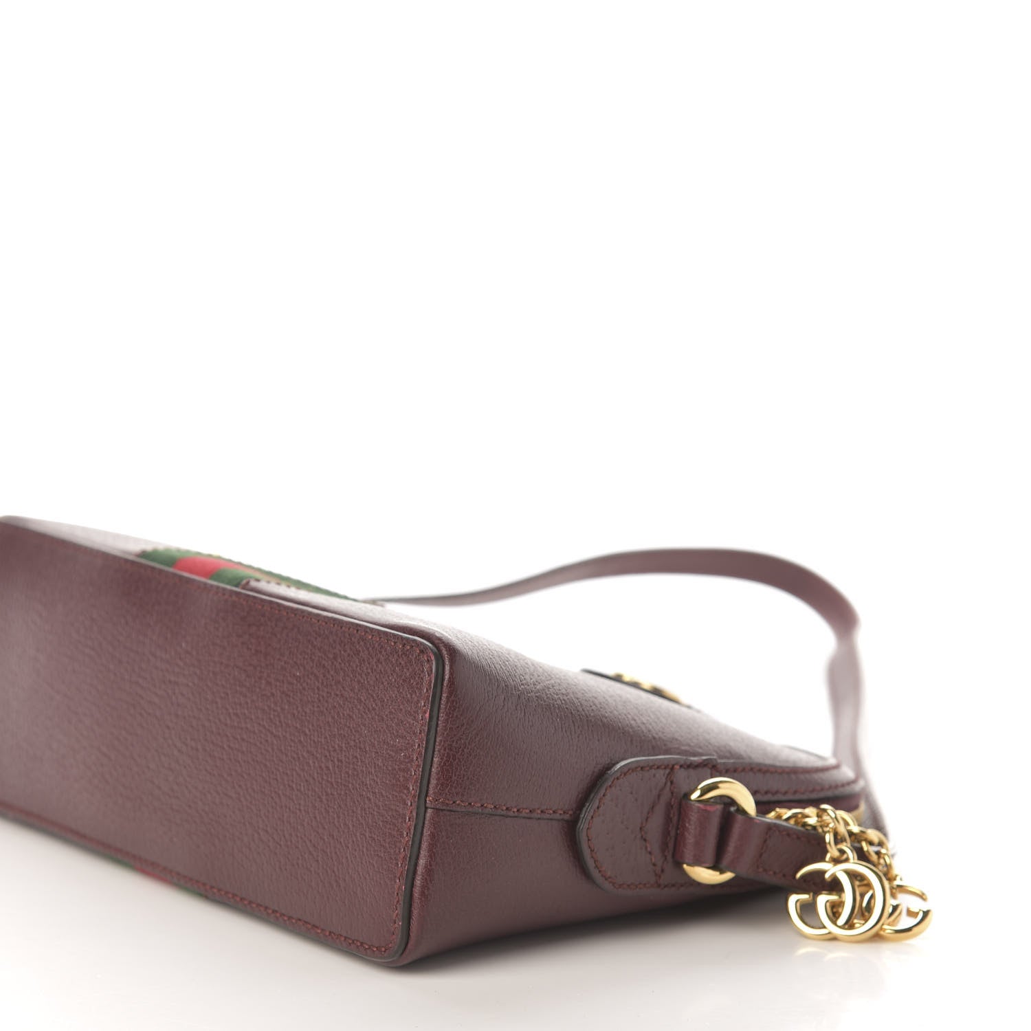 Gucci Textured Calfskin Web Small Ophidia Dome Shoulder Bag Vintage Bordeaux 10 of 11