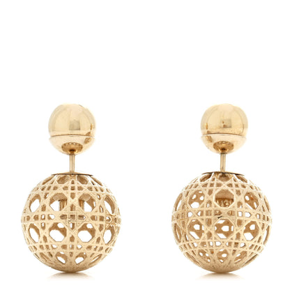 Christian Dior Cannage Mise En Dior Tribales Earrings Gold 1 of 4
