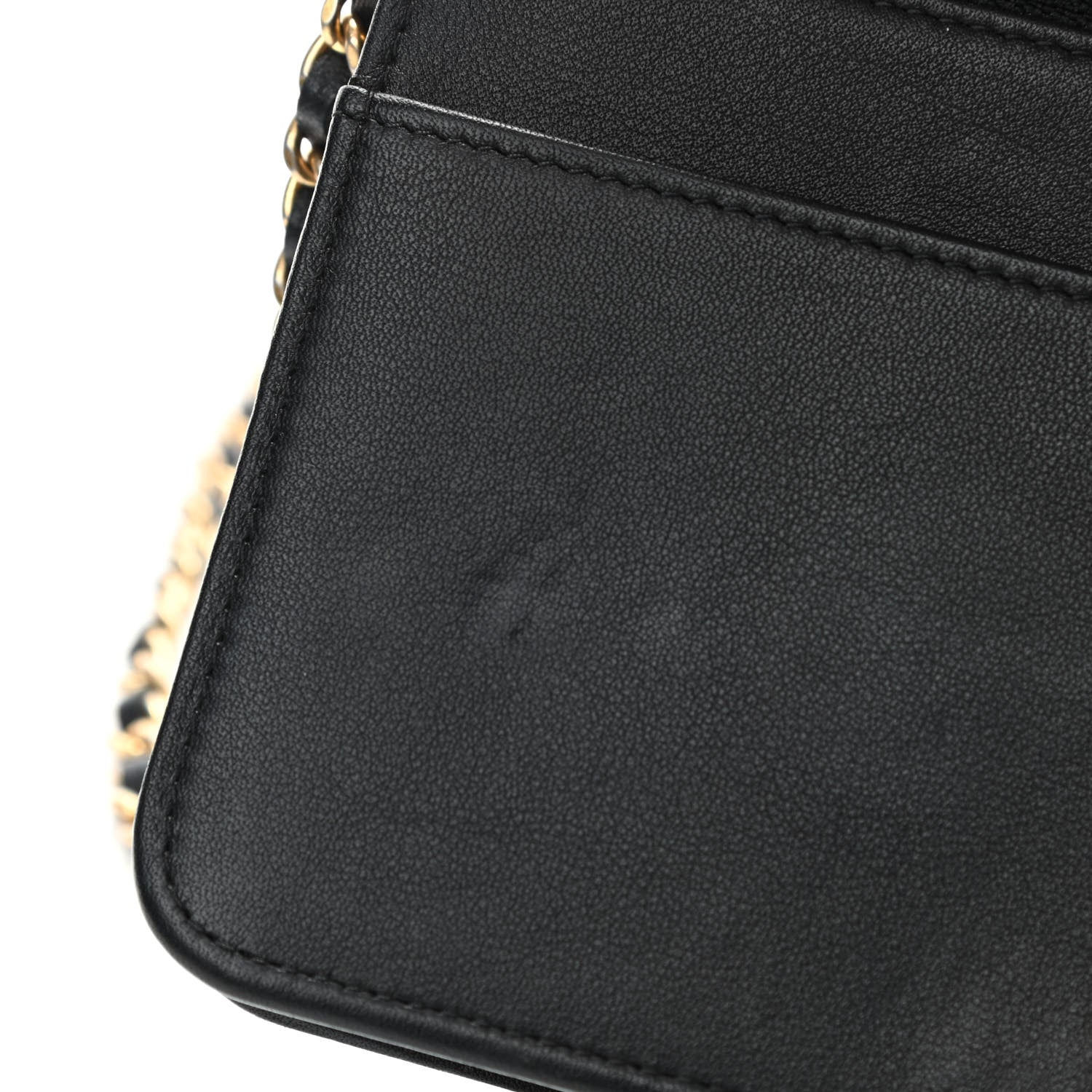 Chanel Calfskin Chevron Boy Wallet On Chain WOC Black 5 of 6