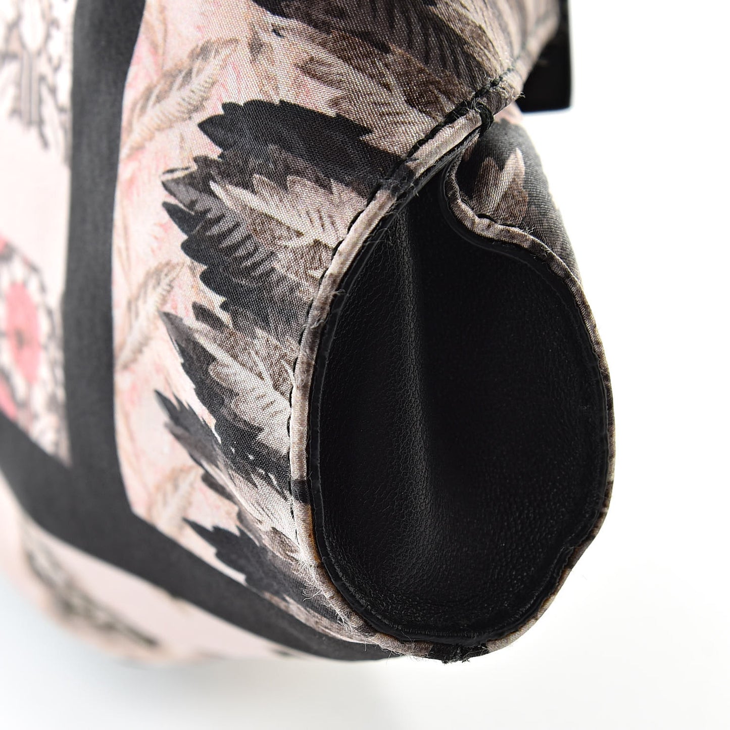 Silk Floral Print De Manta Clutch Blush