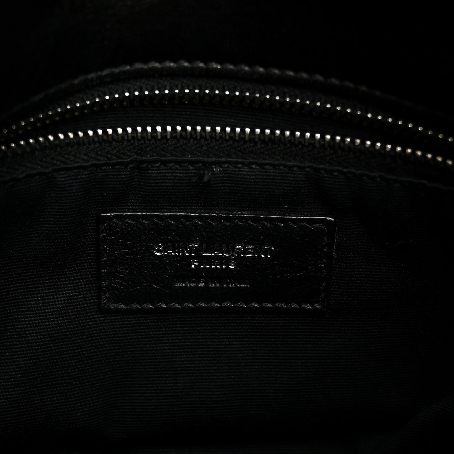 Lambskin Quilted Toy Loulou Puffer Monogram Chain Satchel Black