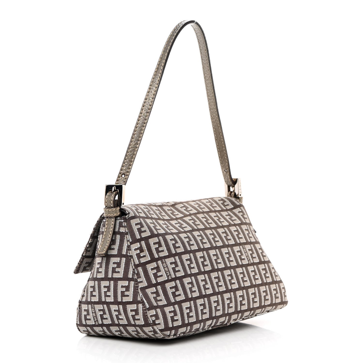 Fendi Metallic Zucchino Mini Mama Baguette Caffe Argilla Canna di Fucile 3 of 13