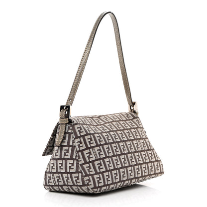 Fendi Metallic Zucchino Mini Mama Baguette Caffe Argilla Canna di Fucile 3 of 13