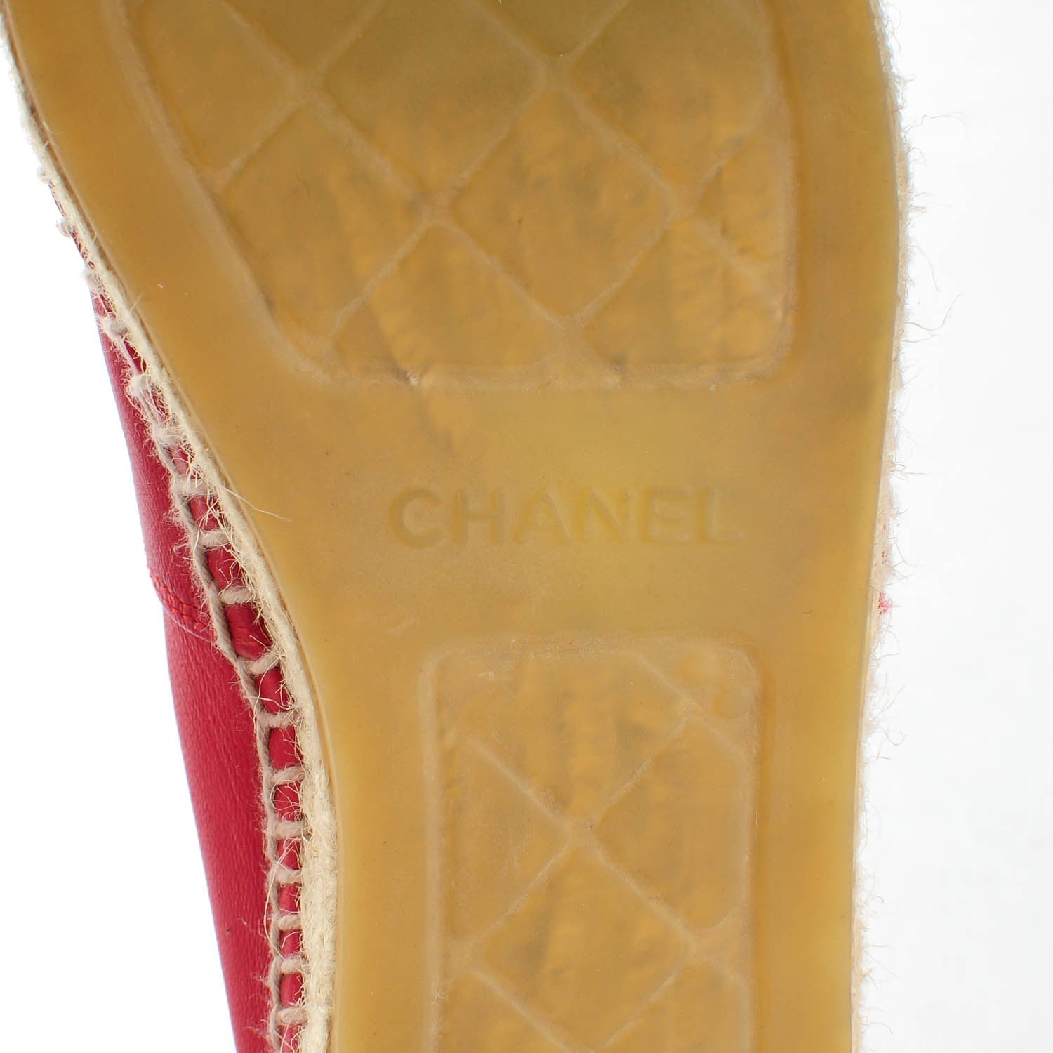Chanel Lambskin CC Espadrilles 41 Red 7 of 10